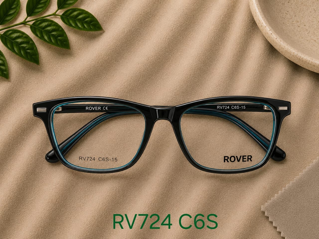 RV731 C6S-15 (rectangular optical frame, wider fit) by Rover — Spectacle Frames